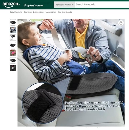 Seggiolino pericoloso venduto su Amazon